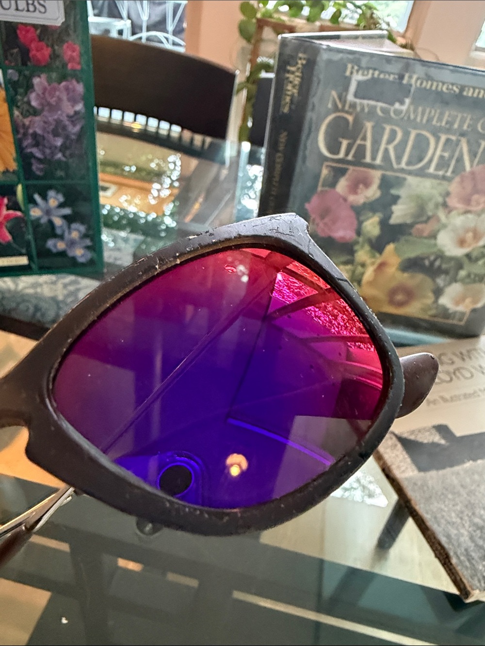 Ray-Ban Black Frame Sunglasses with Purple Mirrored Lenses ( replaced the lenses - Picture 4 of 6